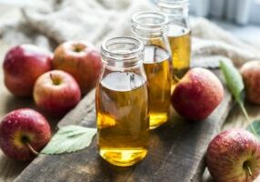 Fresh apple juice close up shot